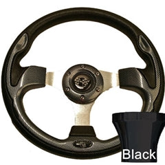 12.5 Carbon Fiber Rally Steering Wheel Black Adaptor Kit