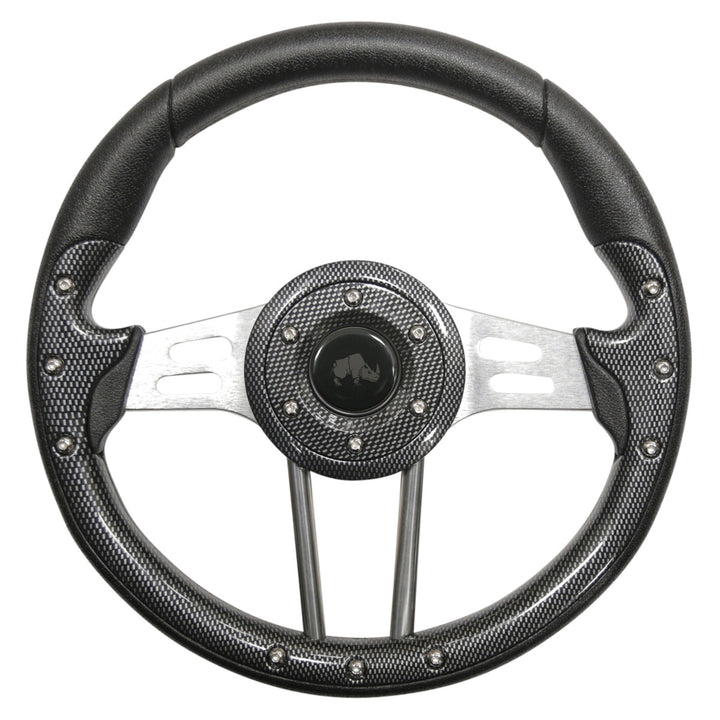 13 Carbon Fiber Brushed  Aluminum Aviator 4 Steering Wheel