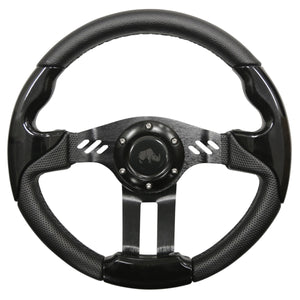 13" Black On Black Aviator 5 Steering Wheel