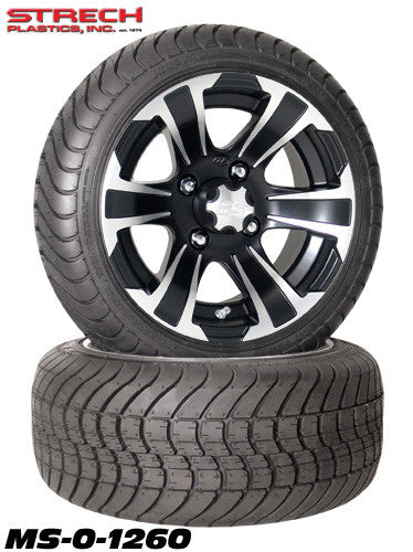 12x7 SS 312 ITP Machined n Black Tire & Wheel Combo