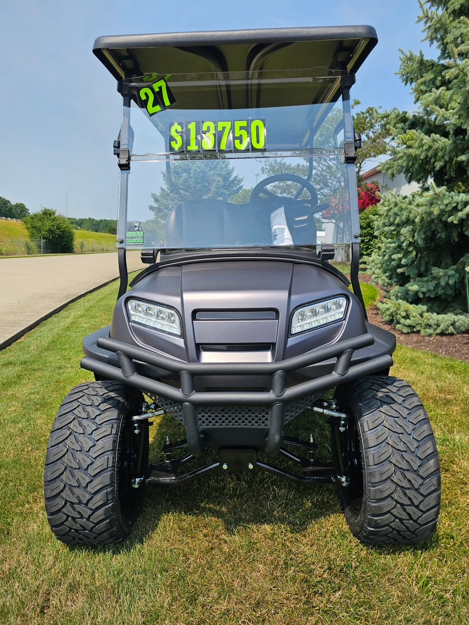 2026 Club Car Lifted Matt Grey Onward Gas Four Passenger  Golf Cart