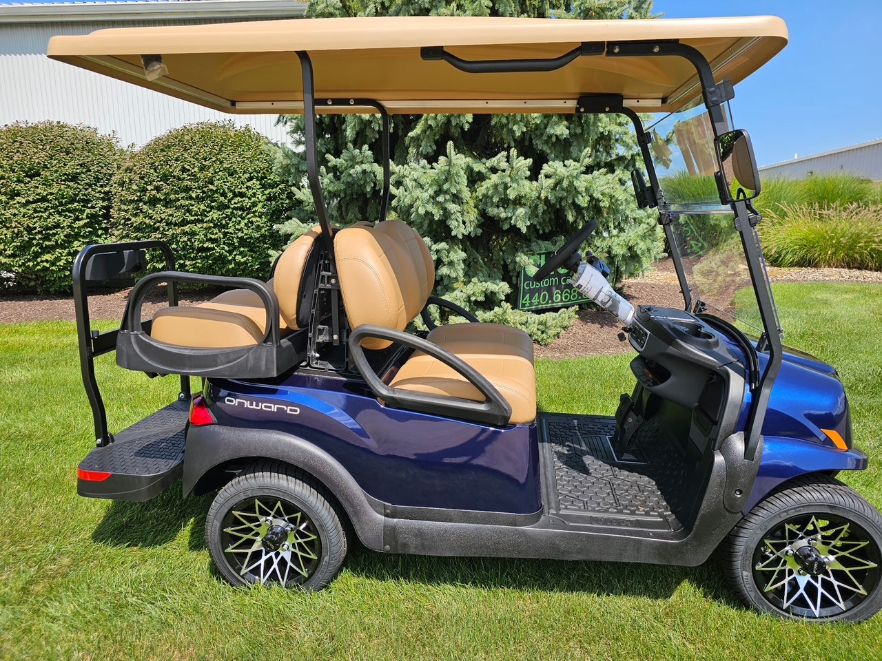 Club Car Onward Dark Blue Onyx  Four Passenger Electric Golf Cart