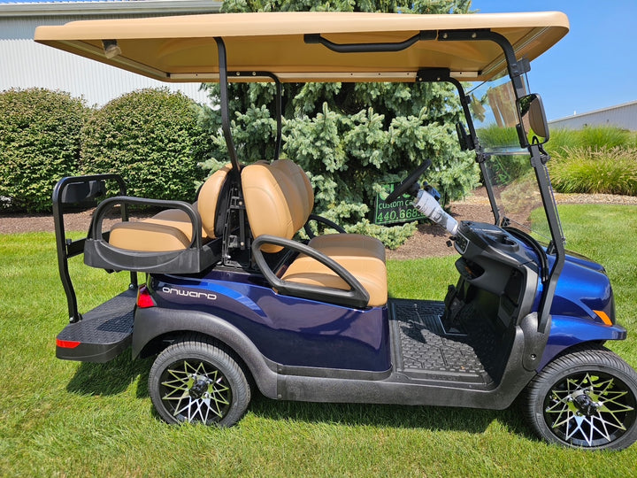 Club Car Onward Dark Blue Onyx  Four Passenger Electric Golf Cart