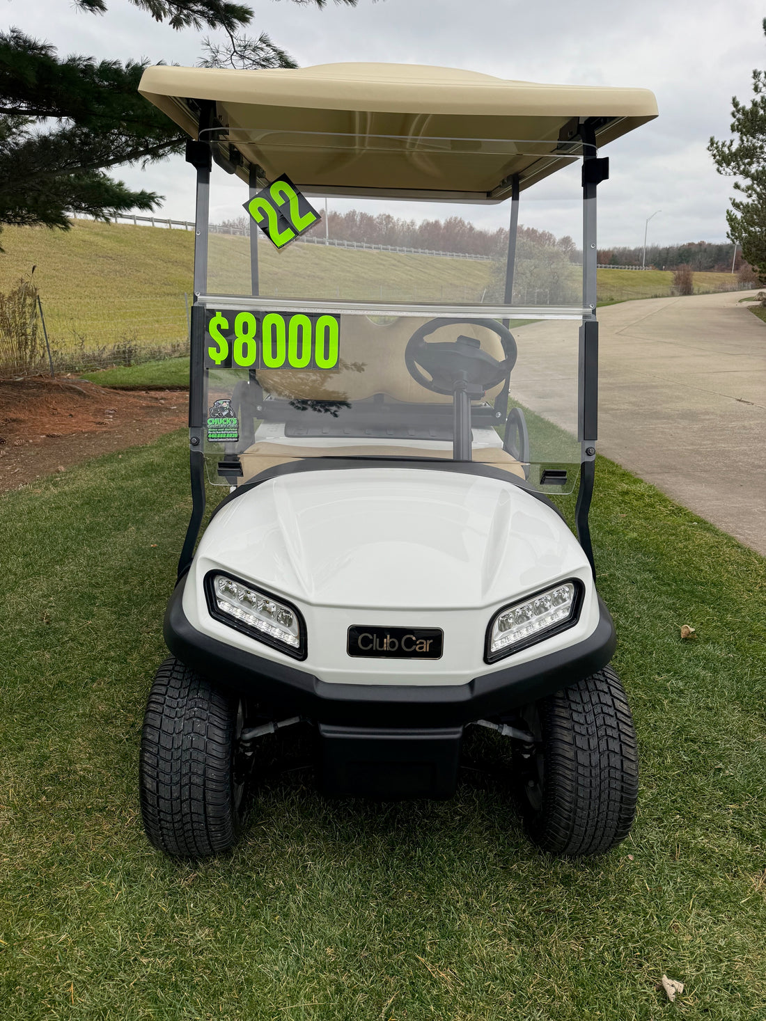 2022 Club Car Tempo White Gas 4 Passenger Golf Cart