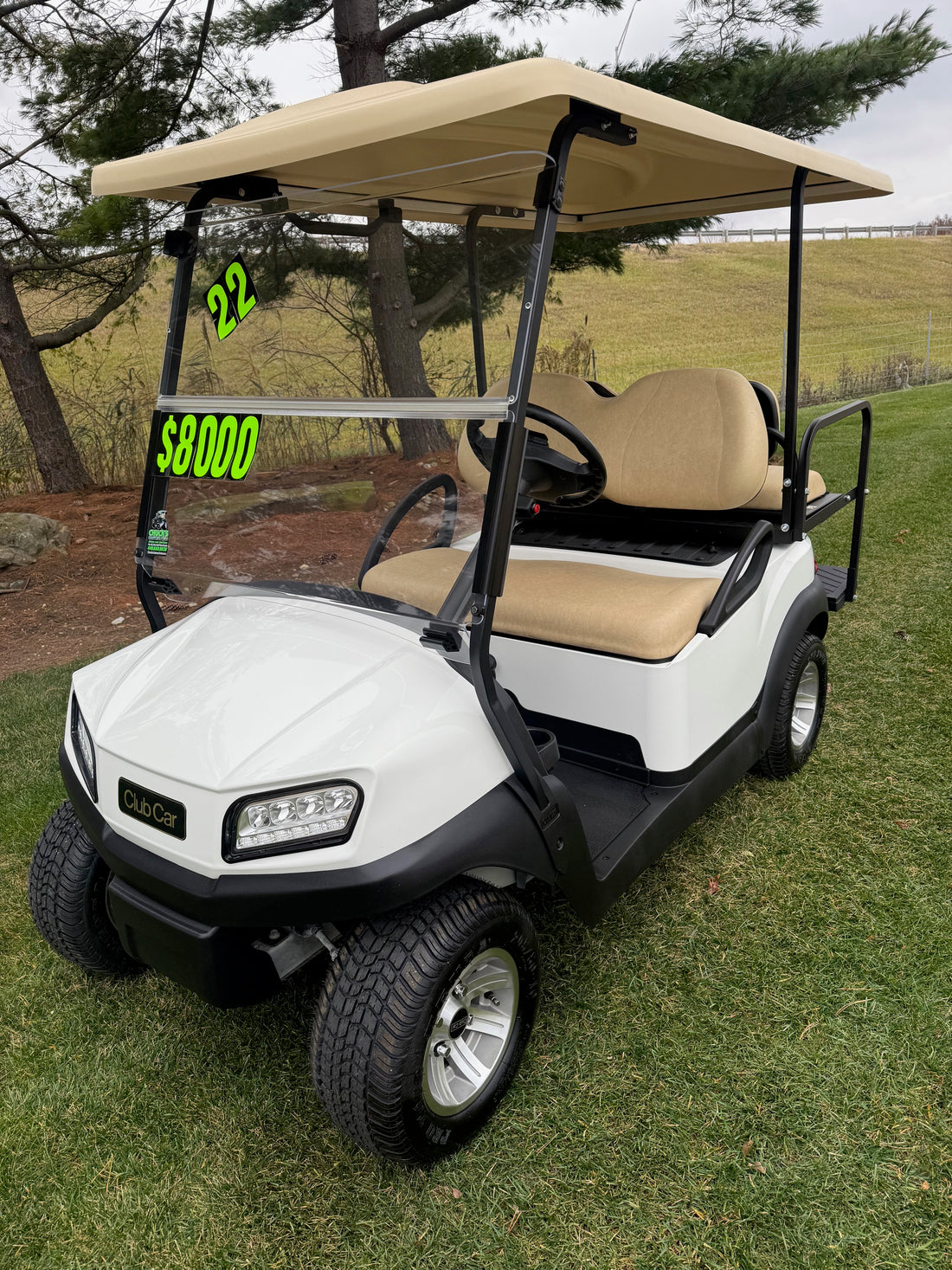 2022 Club Car Tempo White Gas 4 Passenger Golf Cart