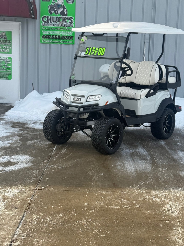 2026 Club Car Lifted White  Onward Gas Four Passenger Glacier White Golf Cart