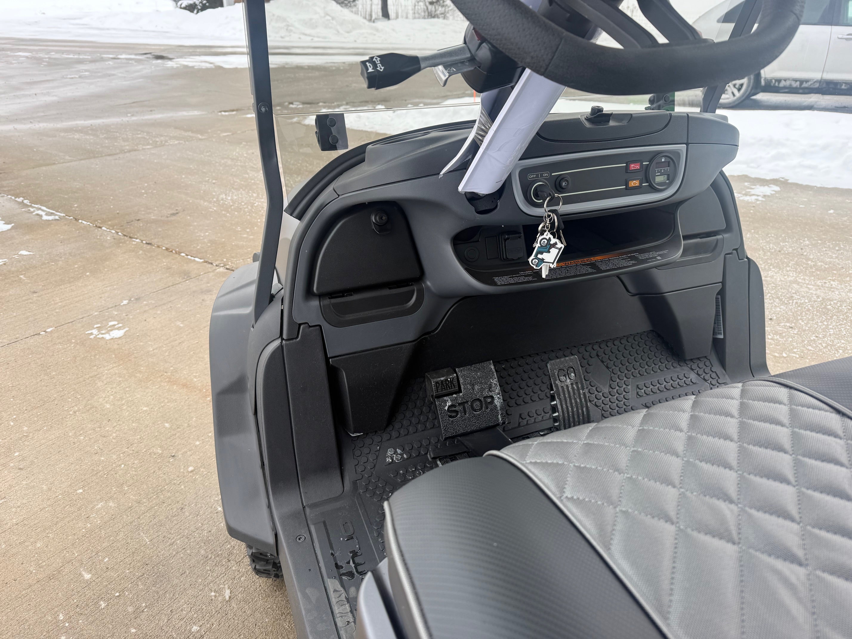 2026 Club Car Lifted Matt Grey Onward Gas Four Passenger  Golf Cart