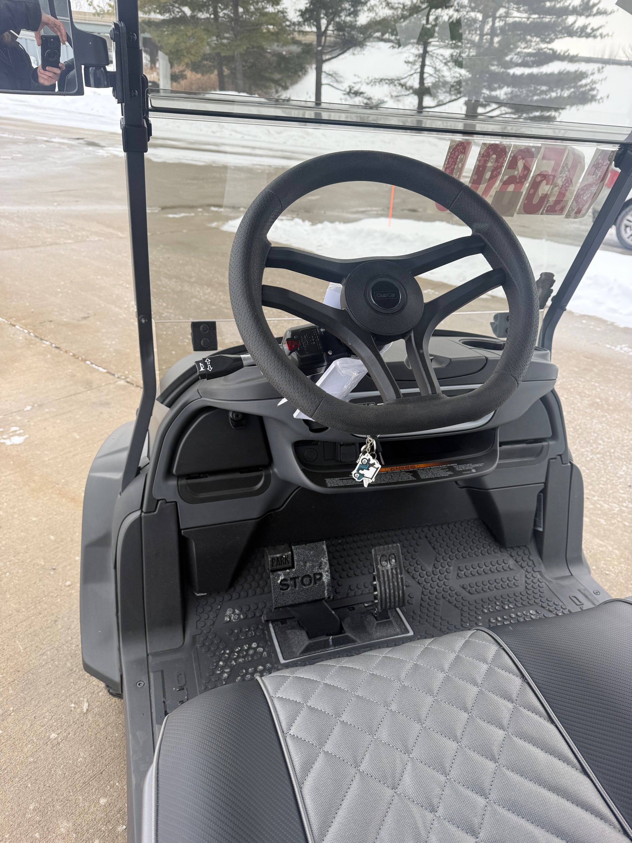 2026 Club Car Lifted Matt Grey Onward Gas Four Passenger  Golf Cart