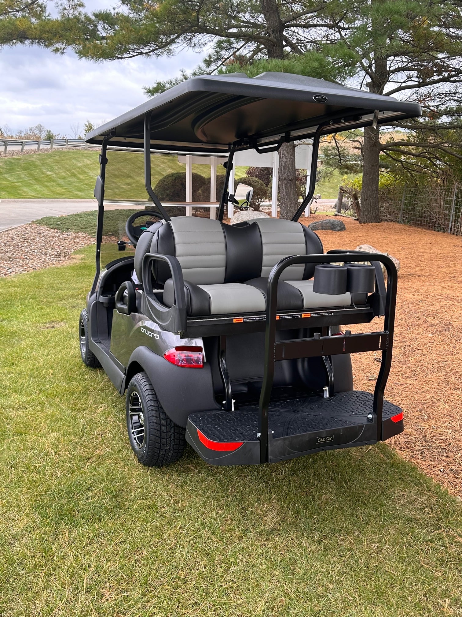 2025 Club Car Onward Gas 4 Passenger Dark Silver Golf Cart
