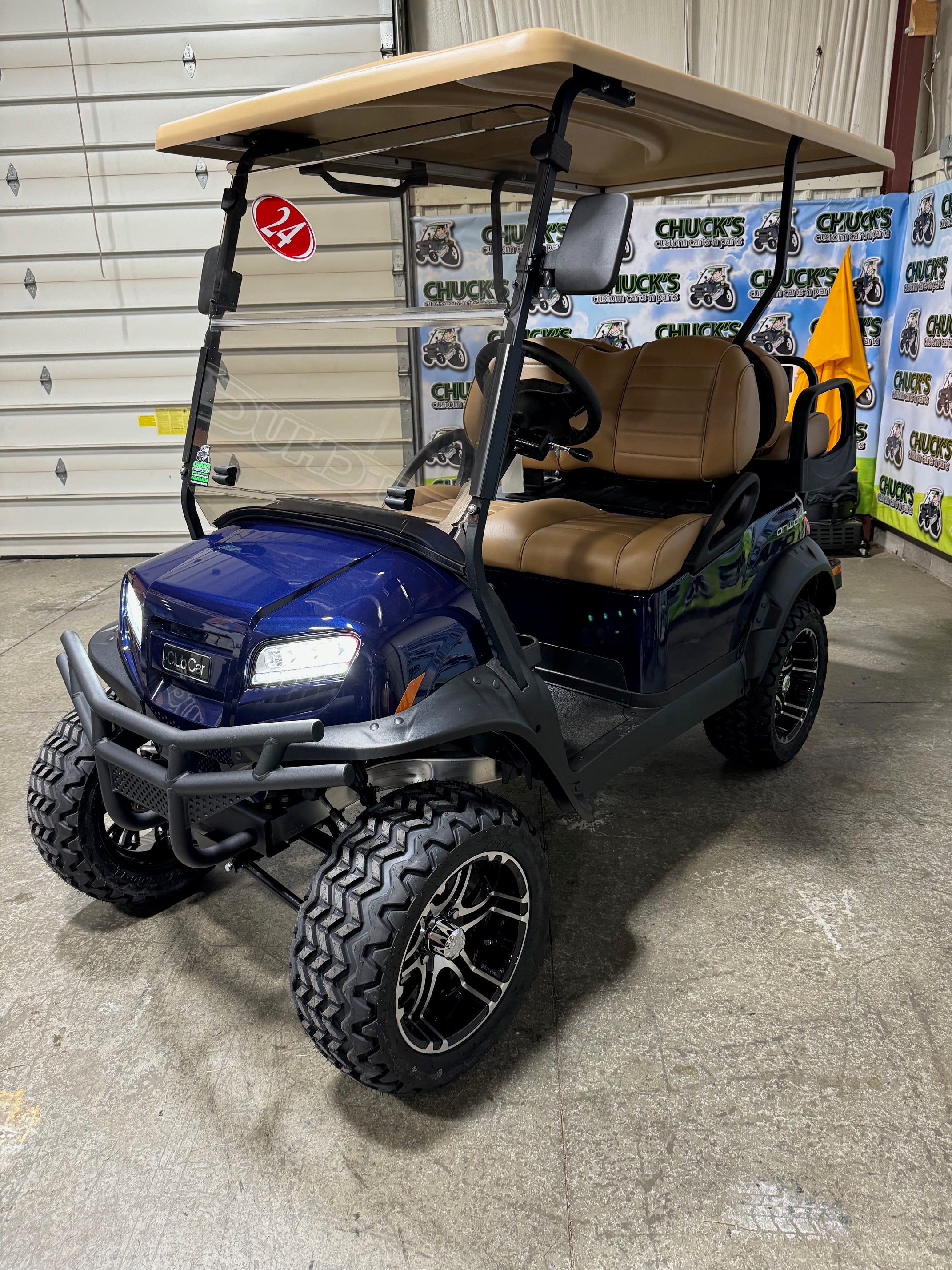 2025 Club Car Onward Lifted Blue Onyx Gas Four Passenger Golf Cart