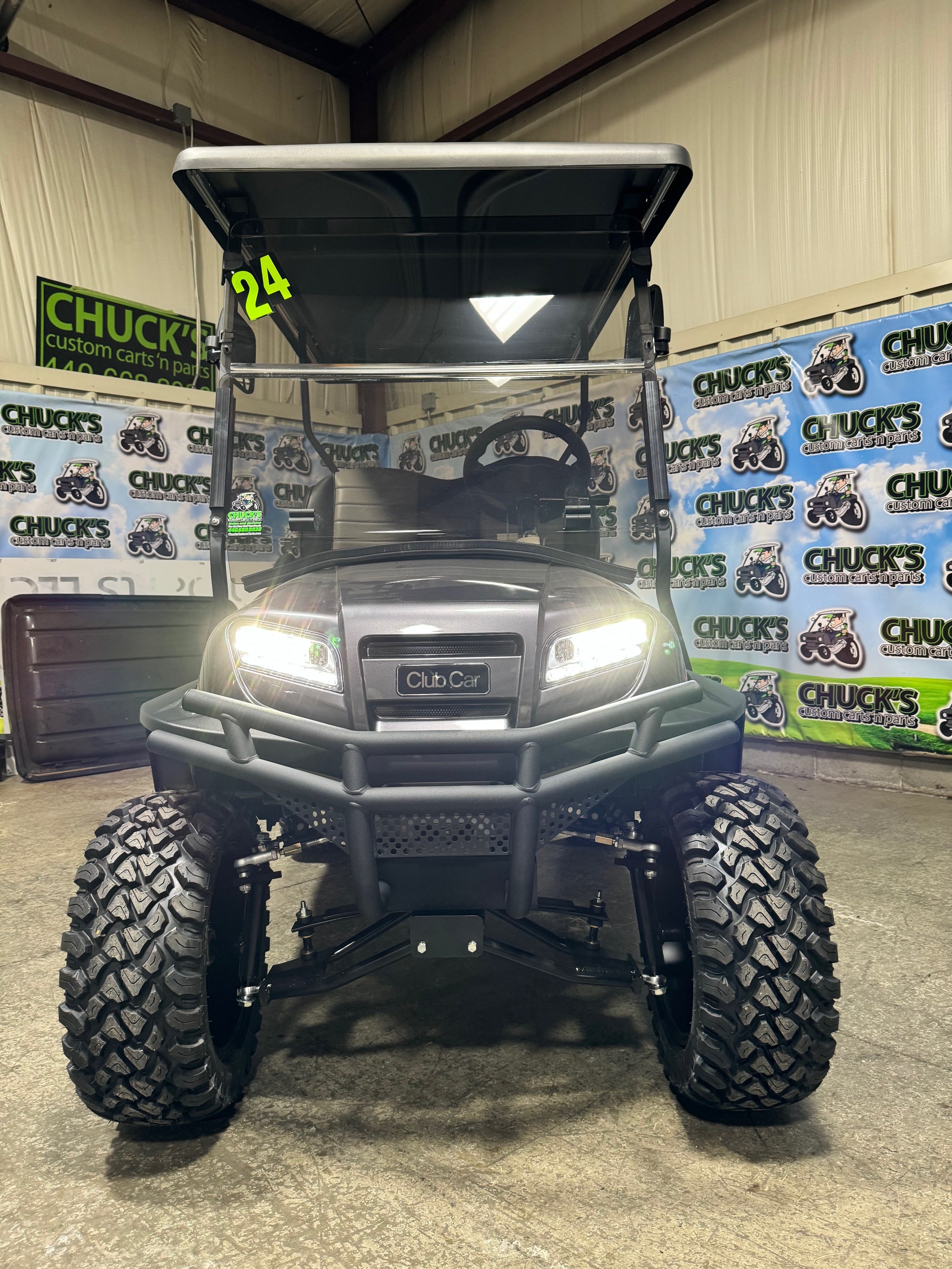 2025 Club Car Lifted Dark Grey  Onward Gas Four Passenger Golf Cart