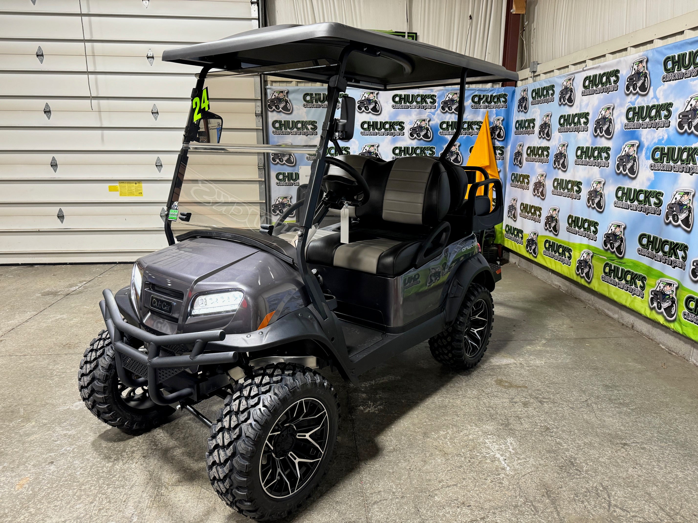 2025 Club Car Lifted Dark Grey  Onward Gas Four Passenger Golf Cart