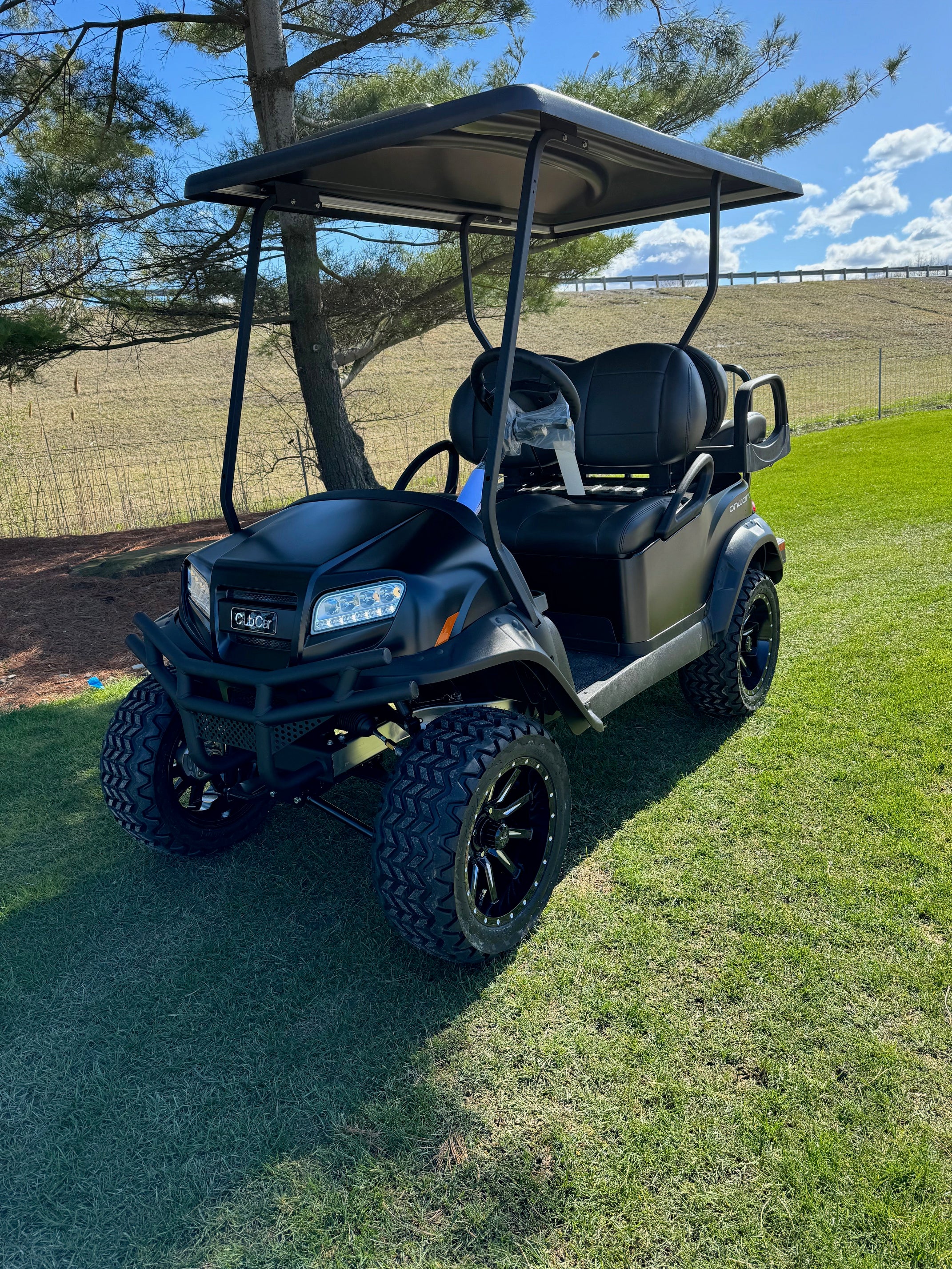 2025 Club Car Lifted  Matt Black  Onward Gas Four Passenger Golf Cart