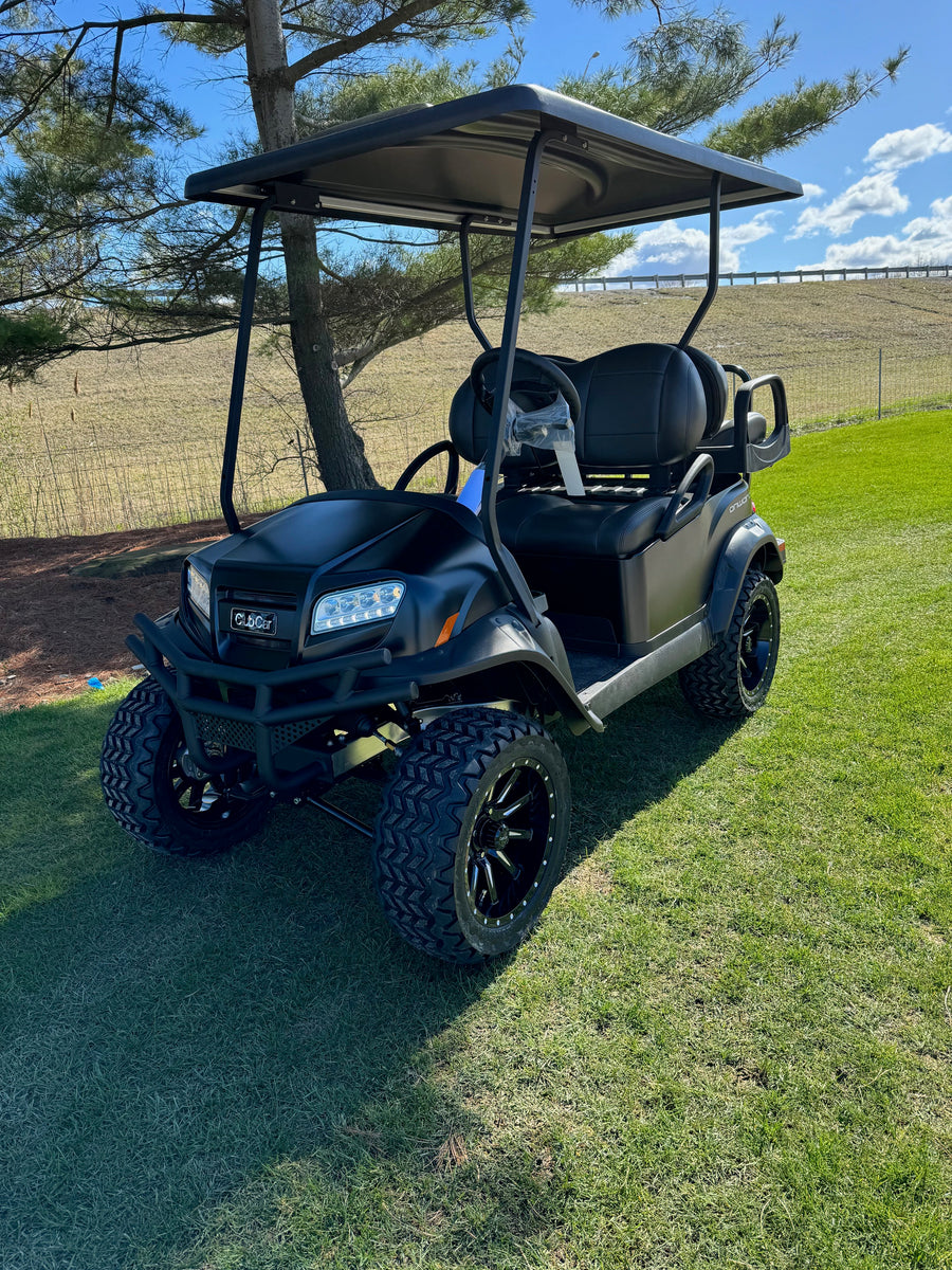 2024 Club Car Lifted Matt Black Onward Gas Four Passenger Golf Cart