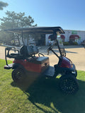 2024 Club Car Precedent  VL4 Candy Red Lifted  Gas 4 Passenger Golf Cart