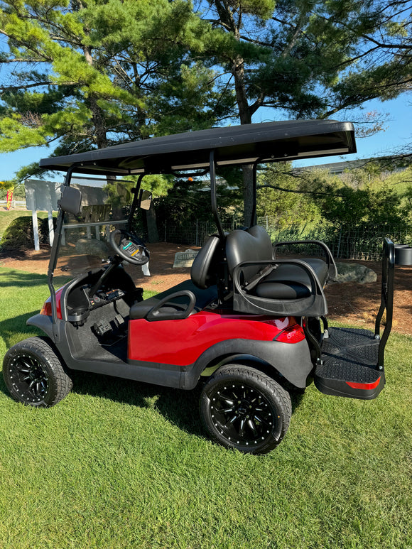 2024 Club Car Precedent  VL4 Candy Red Lifted  Gas 4 Passenger Golf Cart