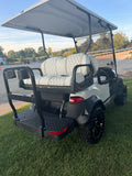 2025 Club Car Lifted White  Onward Gas Four Passenger Glacier White Golf Cart