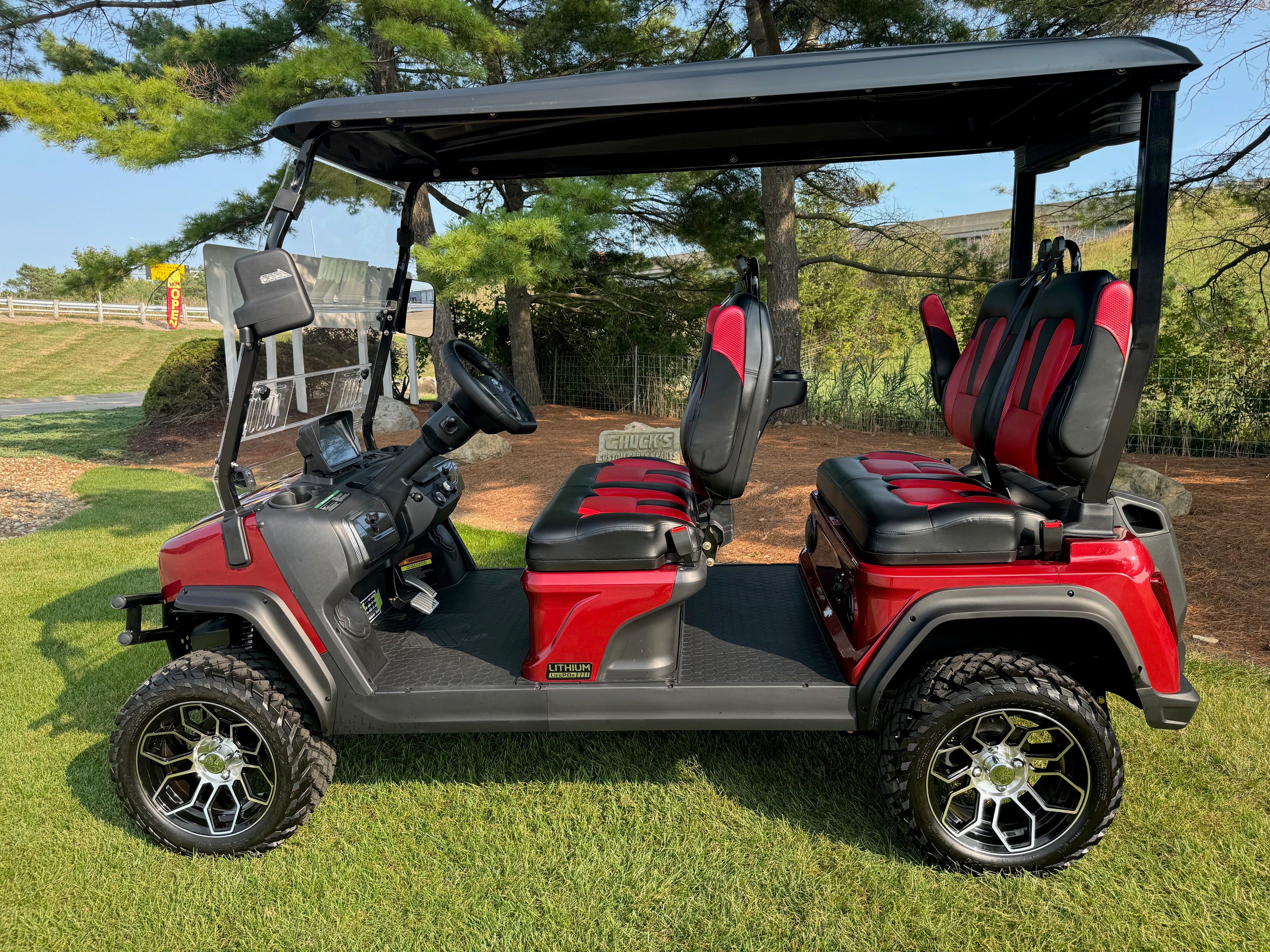2025 Evolution Red D5 Maverick Lsv Lithium  Electric   Four Seater Forward Street Ready  Golf Cart