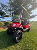 2025 Club Car Lifted Rally Red  Onward Gas Four Passenger Golf Cart