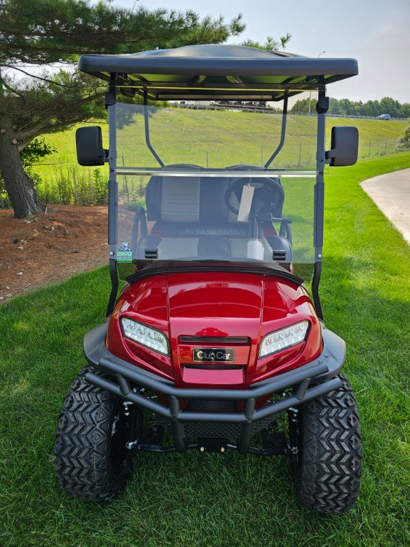 Club Car Onward Lifted HP Candy Apple Red   Four Passenger Golf Cart