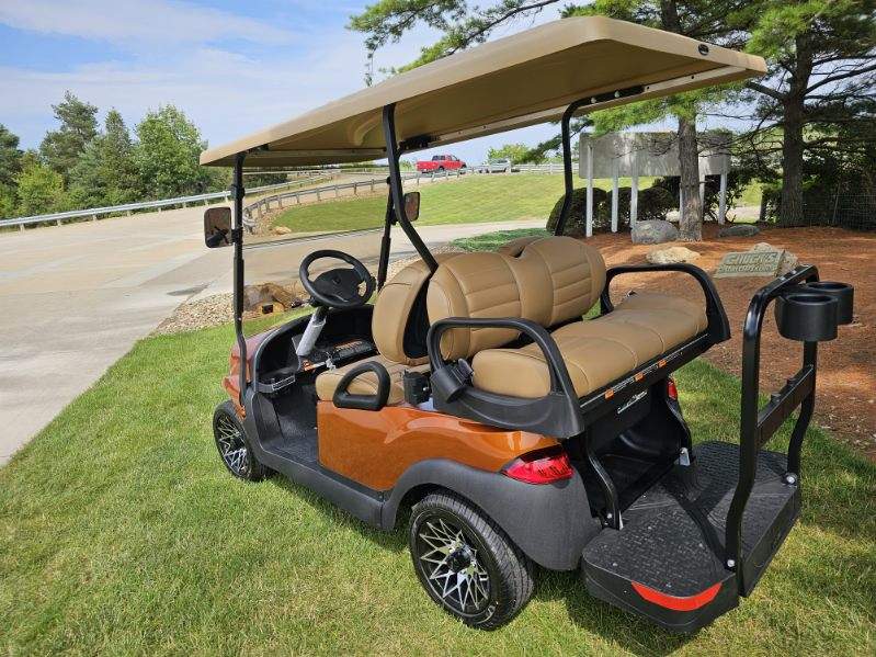 Club Car Onward Gas 4 Passenger Custom Orange  Golf Cart