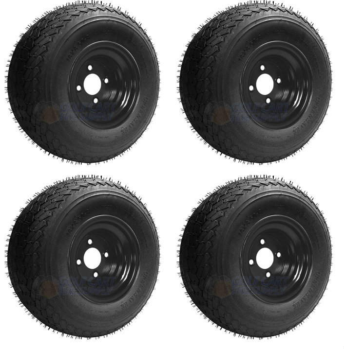 8" Stock Wheel And Tire On  Black Rim Set