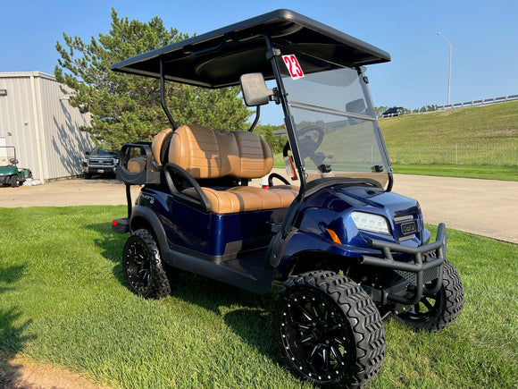 Club Car Onward Lifted HP Blue Onyx   Four Passenger Golf Cart