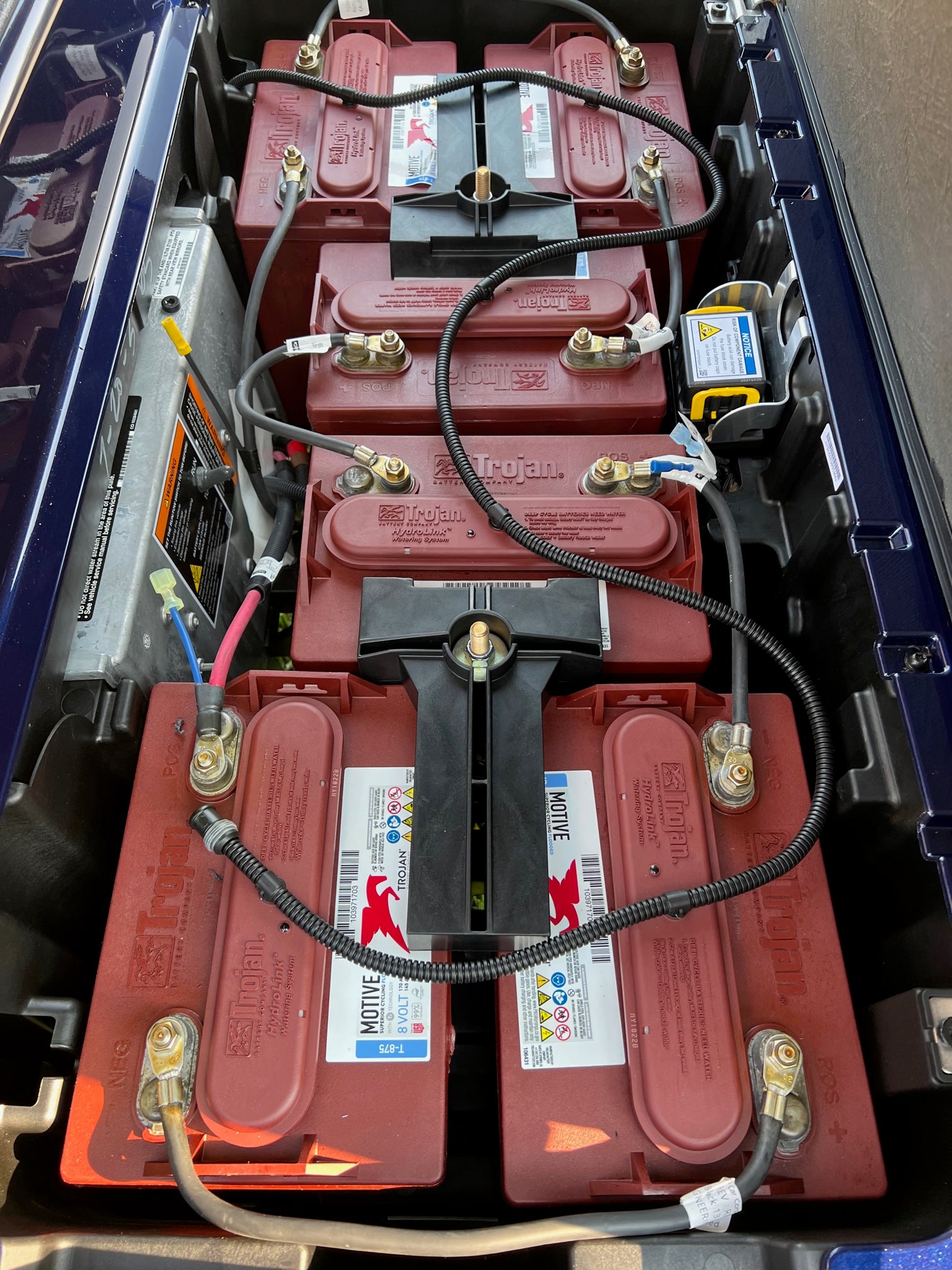 Club Car Onward Lifted HP Blue Onyx   Four Passenger Golf Cart