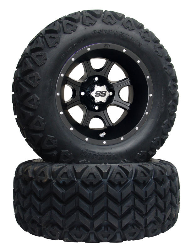 12" SS Black 108 On 23/10.5/12 All Terrain Tire