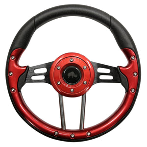 13" Red Black Aviator 4 Steering Wheel