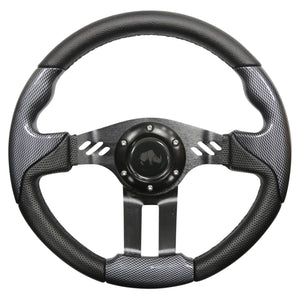 13" Carbon Fiber With Black Aviator 5 Steering Wheel