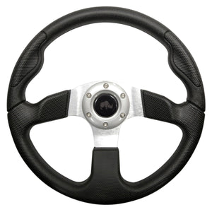 13" Black Brushed Aluminum Formula GT Steering Wheel