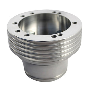 Billet Polished With Grooves Steering Wheel Adapter